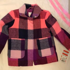 NWT Adorable Cat & Jack Plaid Coat